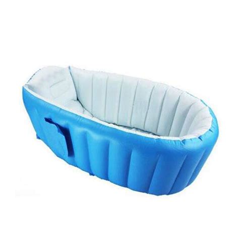Jf mall blue folding portable baby bathtub Portable Inflatable Baby Bath Kids Bathtub Thickening ...
