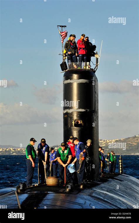 Souda Bay Greece 23rd January 2013 Us Navy Los Angeles Class Attack