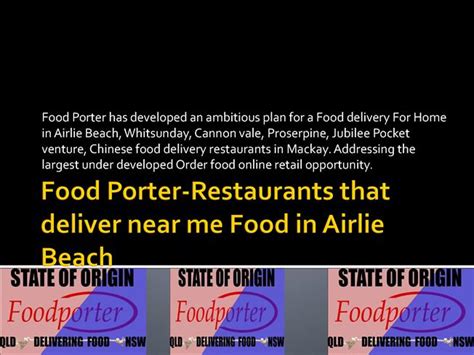This means that it is no longer limited to pizza. Foodporter-Restaurants that Deliver Near Me Food in Airlie ...