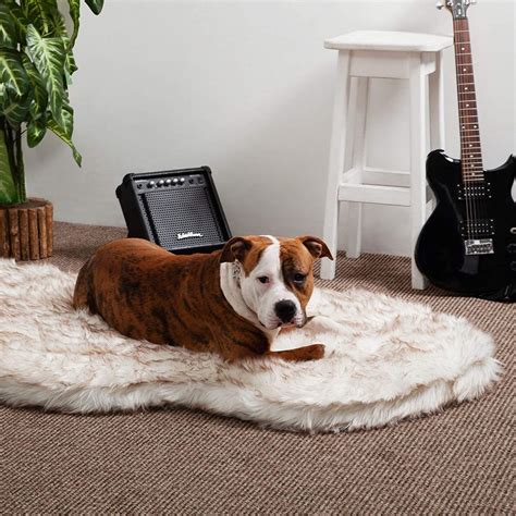 Ihappydog Luxury Faux Fur Orthopedic Dog Bed Memory Foam Dog Bed For