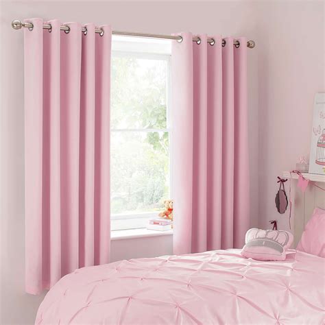 Mia Pink Blackout Eyelet Curtains Light Pink Bedrooms Pink Bedroom Curtains Girl Curtains
