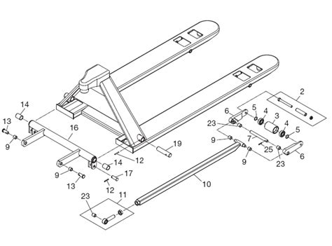 Lift Rite® Lowprofile Hand Pallet Truck Before G24180 Schematic