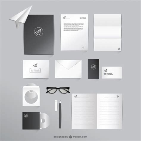vector business  office mock  set