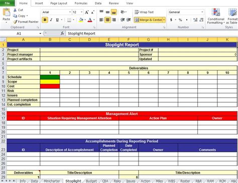 Excel Project Plan Template