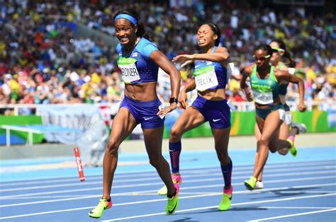 A relay baton is carried by each runner. Madness in 4x100m relay: Americans drop the baton ...
