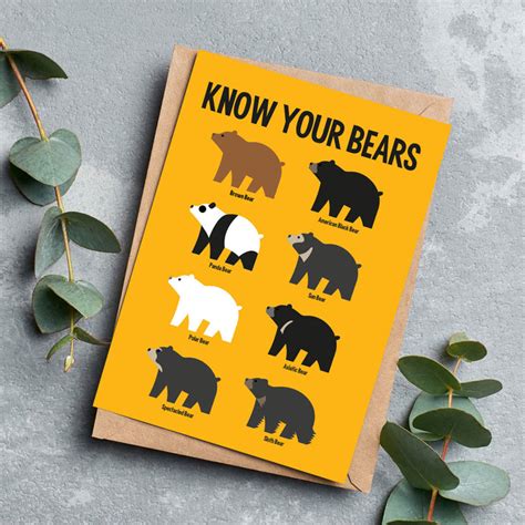 Know Your Bears Greeting Cards Pack Of 6 Born Free Shop