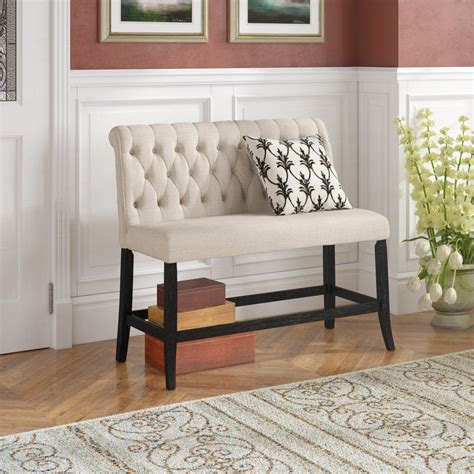 Decoration curved dining bench upholstered medium size of image for. Tomasello Upholstered Bench | Upholstered bench, Furniture ...