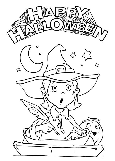Coloring Pages Of Halloween Witches