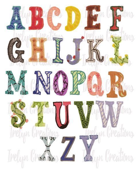 Printable Digital Alphabet Letters Bubble Letters Puff Bubble Letters