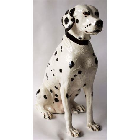 Vintage Porcelain Dalmatian Large And Lifelike Dog Statue Chairish