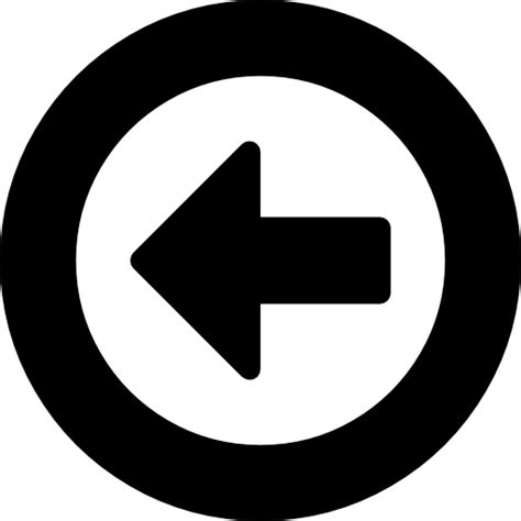 Free Icon Arrow Pointing Left Inside A Circle