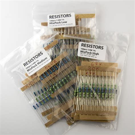 Metal Film Resistors Mix Pack 300 Full Range