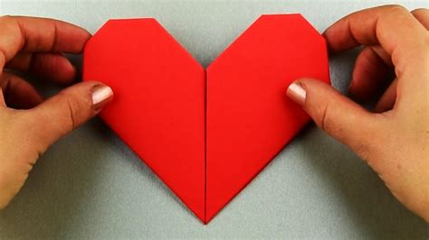 How To Make A Paper Heart Very Easy 5 Minute Craft Tutorial Step By