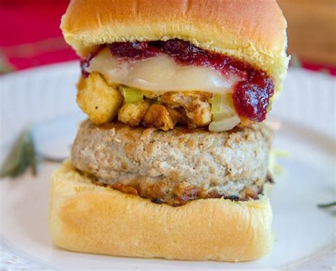 turkey burger with stuffing and cranberry sauce martin s famous potato rolls and bread