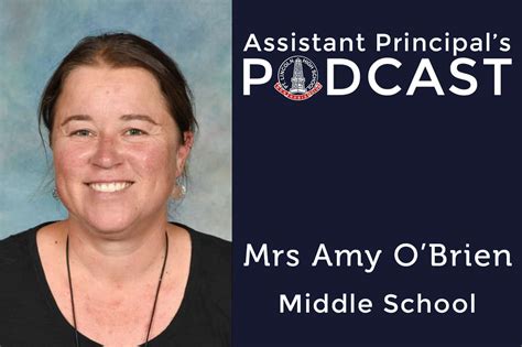 Assistant Principals Podcast Mrs Amy Obrien Middle School Port