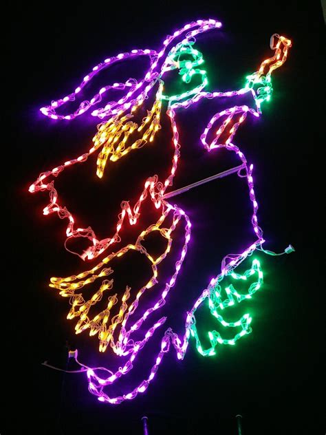 Led Wicked Witch On Broom Hbl Holiday Bright Lights