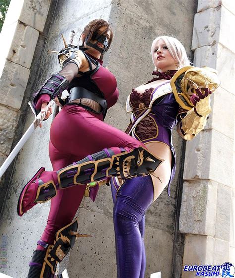 bellechere as ivy valentine with miss sinister cosplay as taki series soul calibur v cosplay