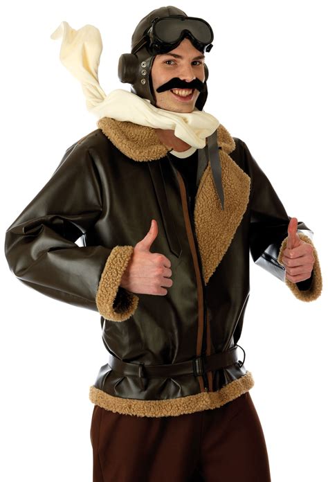 Biggles Ww2 War Fighter Pilot Fancy Dress Costume Ebay