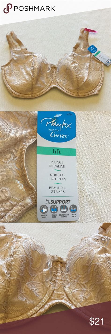 Playtex Love My Curves Lift Underwire Lace Bra Lace Bra Playtex