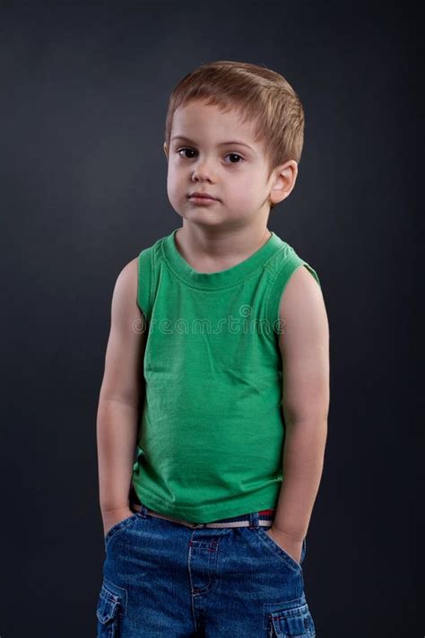 Pretty Boy Posing At Studio As A Fashion Model Stock Photo Image Of