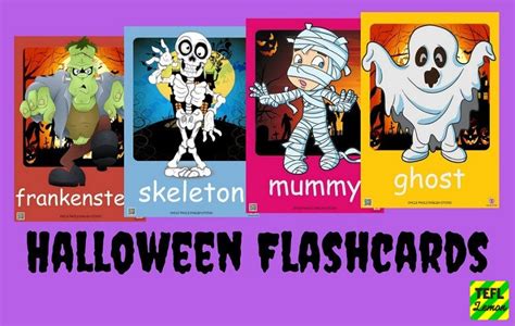 Free Halloween Esl Flashcards To Print — Tefl Lemon Free Esl Lesson