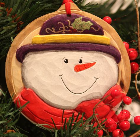 A Snowman Christmas Ornament I Carved Called Bavarian Snowman 4495 S
