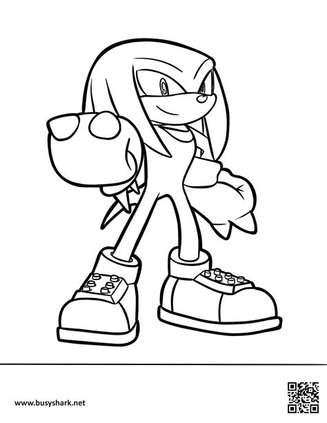 Knuckles The Echidna Is Cool Coloring Page In Cool Coloring Porn