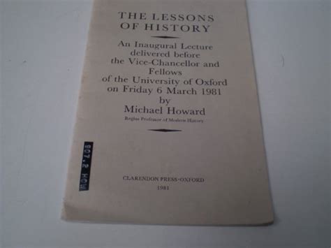 9780199515325 The Lessons Of History Inaugural Lectures S
