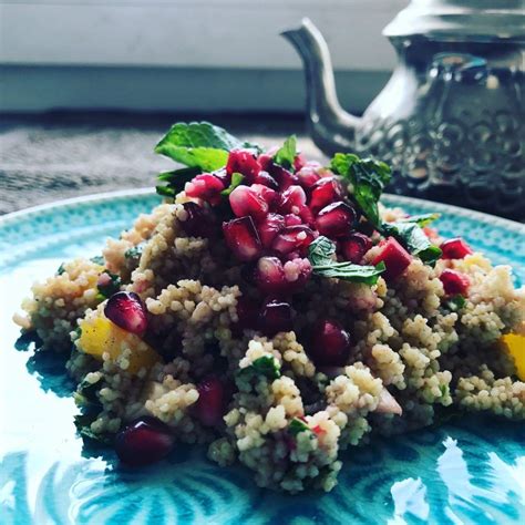 Lecker, nicht nur für vegetarier! Couscous-Salat oriental Style mit Granatapfel und Minze ...