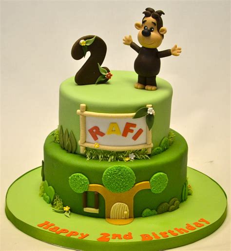 Flowers and pearls cake for 2nd birthday. Two Tiered Ooh Ooh The Monkey 2nd Birthday Cake - Children ...