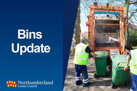 Northumberland County Council Bank Holiday Bin Collection Day Changes