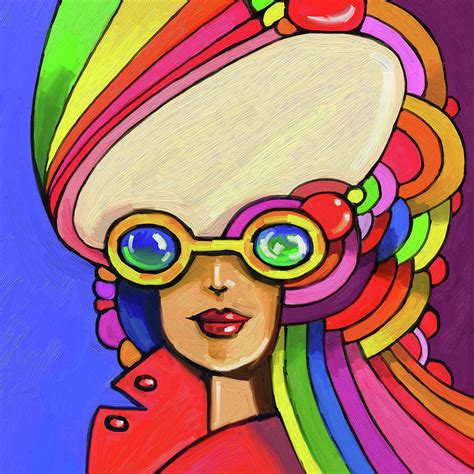 Pop Sunglasses Lady Digital Art By Howie Green Pixels