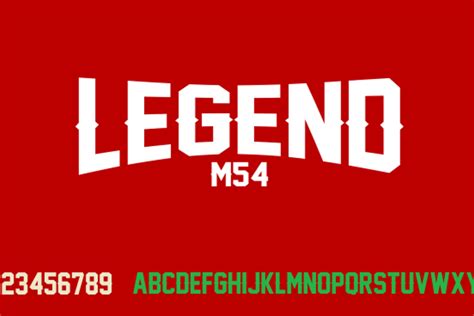 Legend M54 Font Justme54s Fontspace