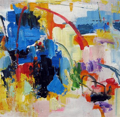 Abstract 12x12 In Stretched Oil Painting Canvas Art Wall Decor