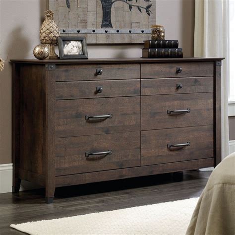 The dresser is an important part of your bedroom furniture. 6 Drawer Double Dresser with Metal Accents Bedroom Rustic ...