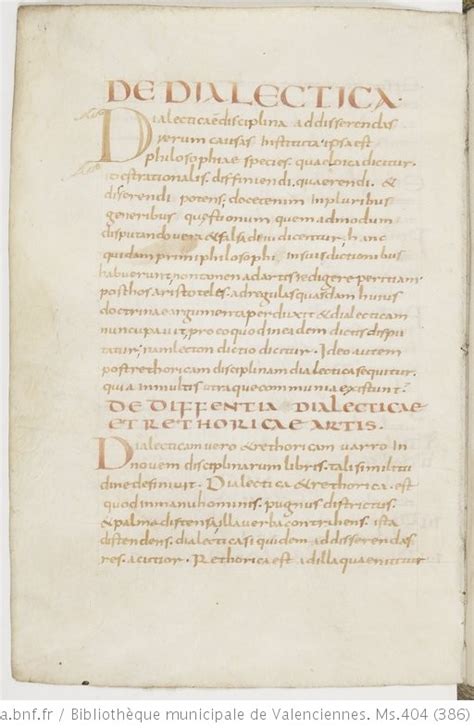 manuscrits de la bibliothèque de valenciennes incipit liber ysidori de rethorica et