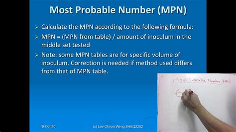 Standard Microbiological Guidelines For Most Probable Number Mpn
