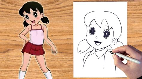 How To Draw Shizuka Doraemon Anime Drawing Lessons Youtube