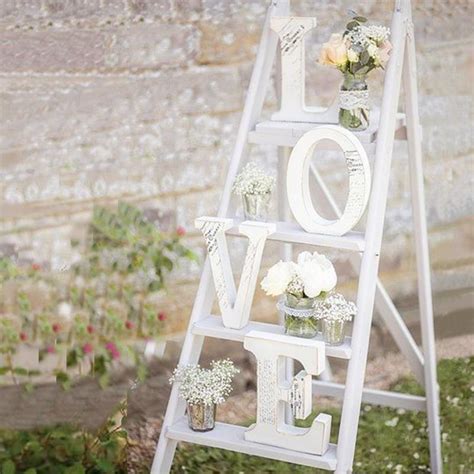 White Wooden Love Wedding Sign Romantic Wedding Decoration Diy Marriage