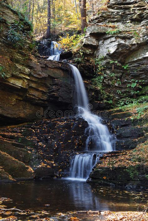Autumn Waterfall Stock Photo Image Of Fall Scene Falls