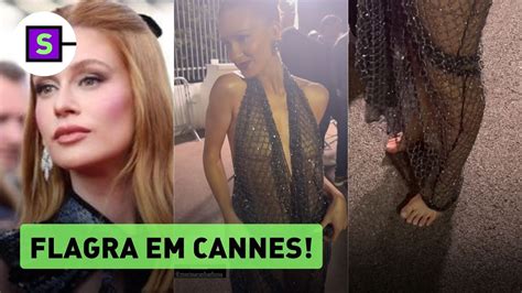 Marina Ruy Barbosa é flagrada descalça e com vestido transparente em Cannes YouTube
