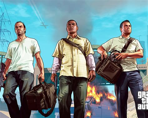 Gta 5 Main Characters 1280 X 1024 Wallpaper