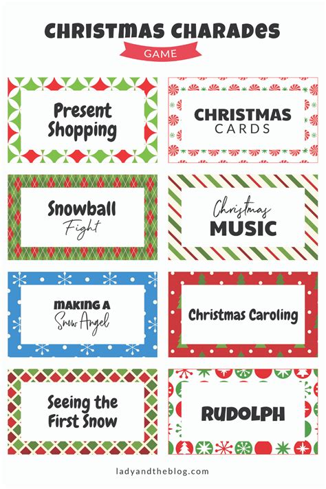 Free Christmas Charades Cards Printable Game Christma Vrogue Co