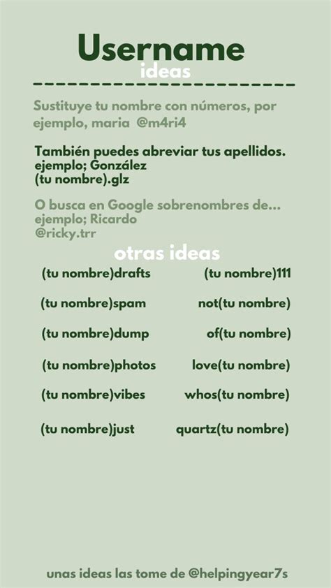 Username Ideas En Nombre Para Instagram Nombres De Usuario Para