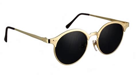 Gold Round Sunglasses