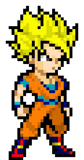 Super Saiyan Goku Pixel Art Maker