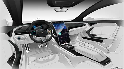 I haven't seen interior pics of the rivian, but the specs look admirable. Check Out This Wild Tesla Model S Interior Render With Curvy Screen
