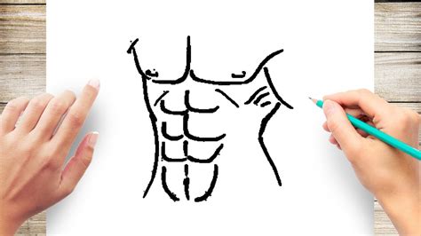 How To Draw Abs Anime Anime Muscular Male Abs Outline Drawing Start The Drawing Of The Abs By