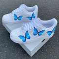 Custom Nike Air Force 1 Blue ButterFLY – BlvdCustom