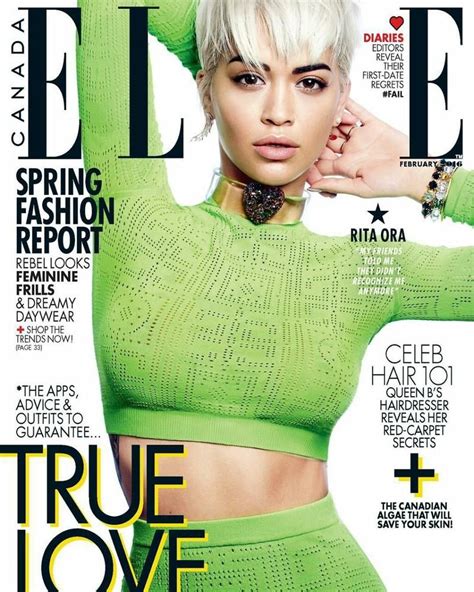 Elle Canada February 2016 Cover Elle Canada Rita Ora Fashion